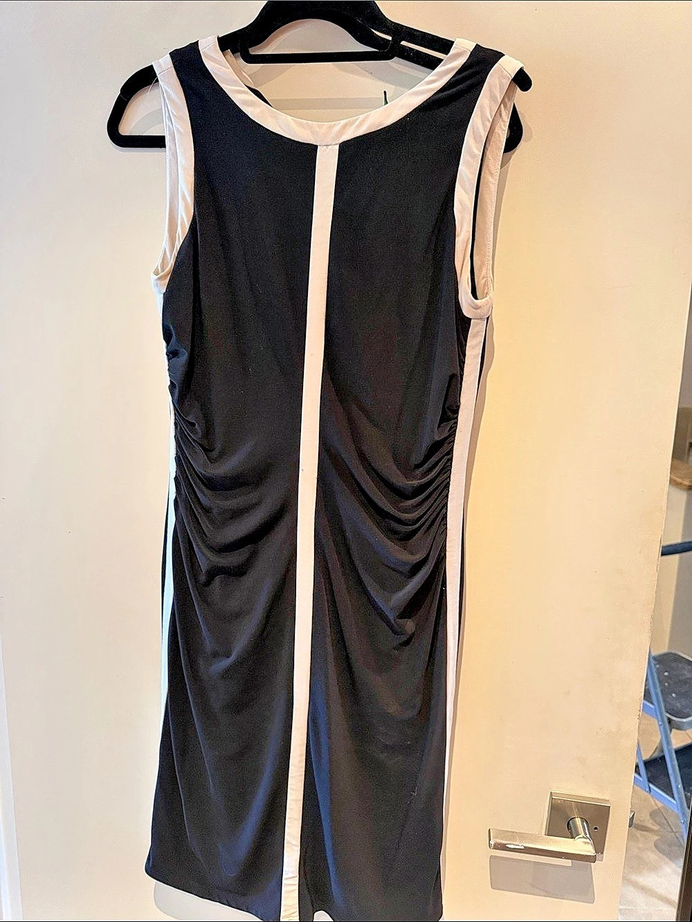 Lauren Ralph Lauren Colorblock Ruched Sheath Dress Midi Dress Size 10